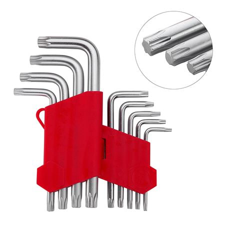 Набор ключей Г-образных TORX, 9 шт., Т10-Т50, Cr-V INTERTOOL HT-0607
