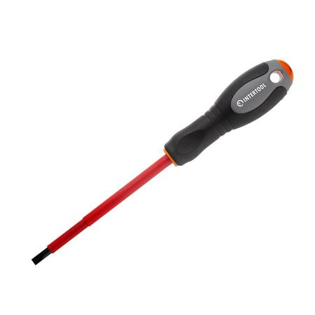 Отвертка шлицевая изолированная, SL1,0×5,50 мм, 1000 В, 125 мм INTERTOOL VT-3206