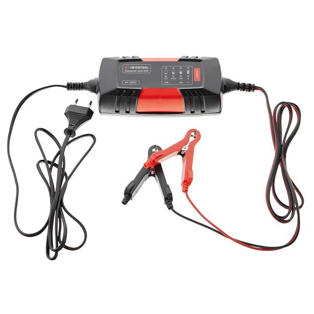 Зарядное устройство 6-12 V, 2 А, 230 V, 1.2-60 Ач, INTERTOOL AT 3022