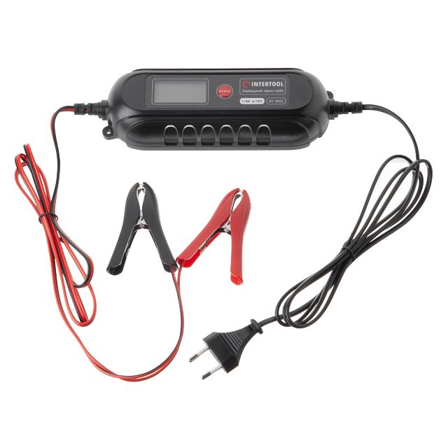 Зарядное устройство 6-12 V, 0.8-3.8 А, 230 V, 1.2-120 Ач, INTERTOOL AT 3023