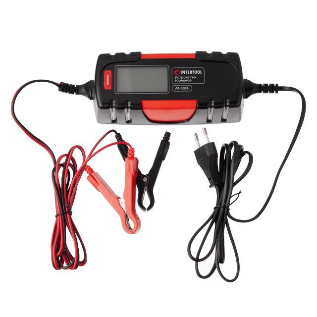 Зарядное устройство 6-12 V, 1-4.5 А, 230 V, 1.2-120 Ач, INTERTOOL AT 3026