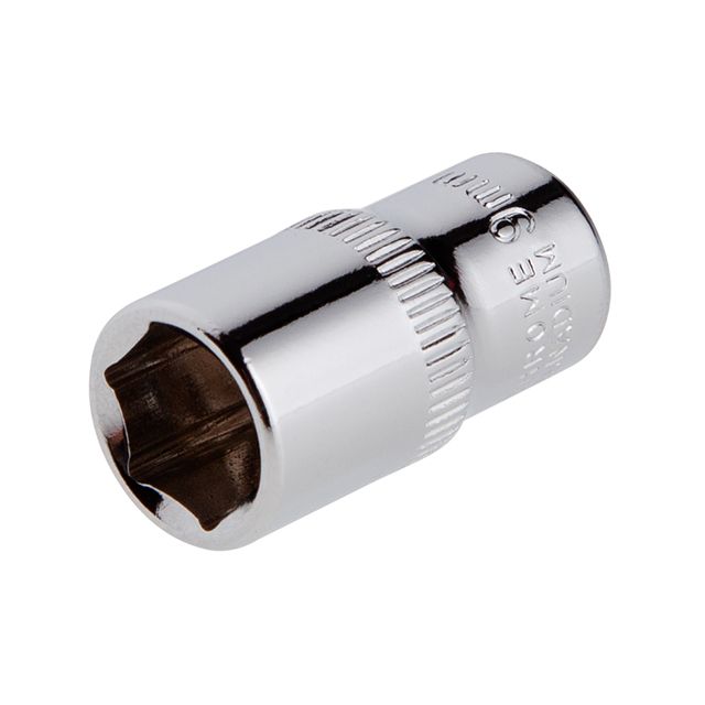Головка шестигранная 1/4", 9×25 мм, Cr-V, STORM INTERTOOL ET-0439