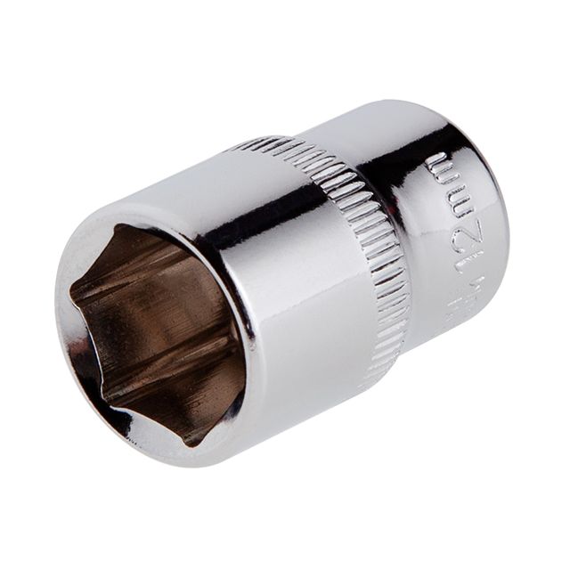 Головка шестигранная 1/4", 12×25 мм, Cr-V, STORM INTERTOOL ET-0442
