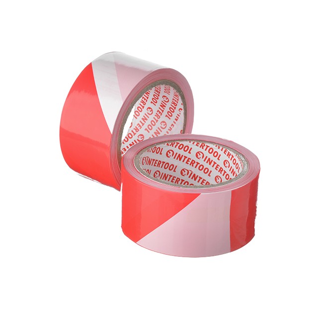 Лента сигнальная 50 мм*100 м INTERTOOL KT-0942