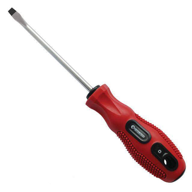 Отвертка шлицевая SL6*100 мм INTERTOOL VT-3113