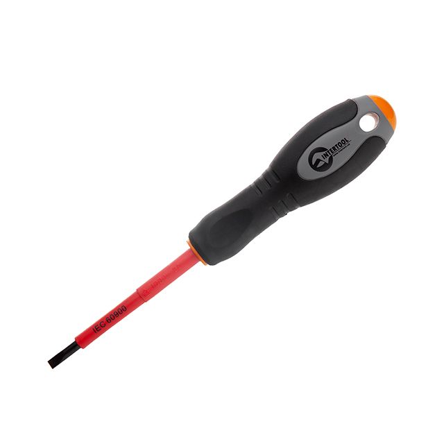 Отвертка изолированная шлицевая 0,8*4 мм, 75 мм, 1000 В INTERTOOL VT-3204