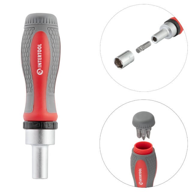 Набор торцевых головок с трещоткой 38 ед, STORM INTERTOOL VT-3638
