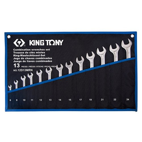 Набор ключей комбинированных 6-24 мм 13 единиц в чехоле из террилена KING TONY 12D13MRN