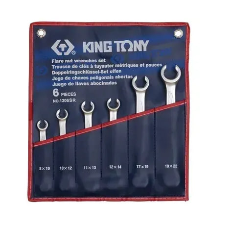 Набор ключей рожковых усиленных 6 единиц дюймовые KING TONY 1306SR