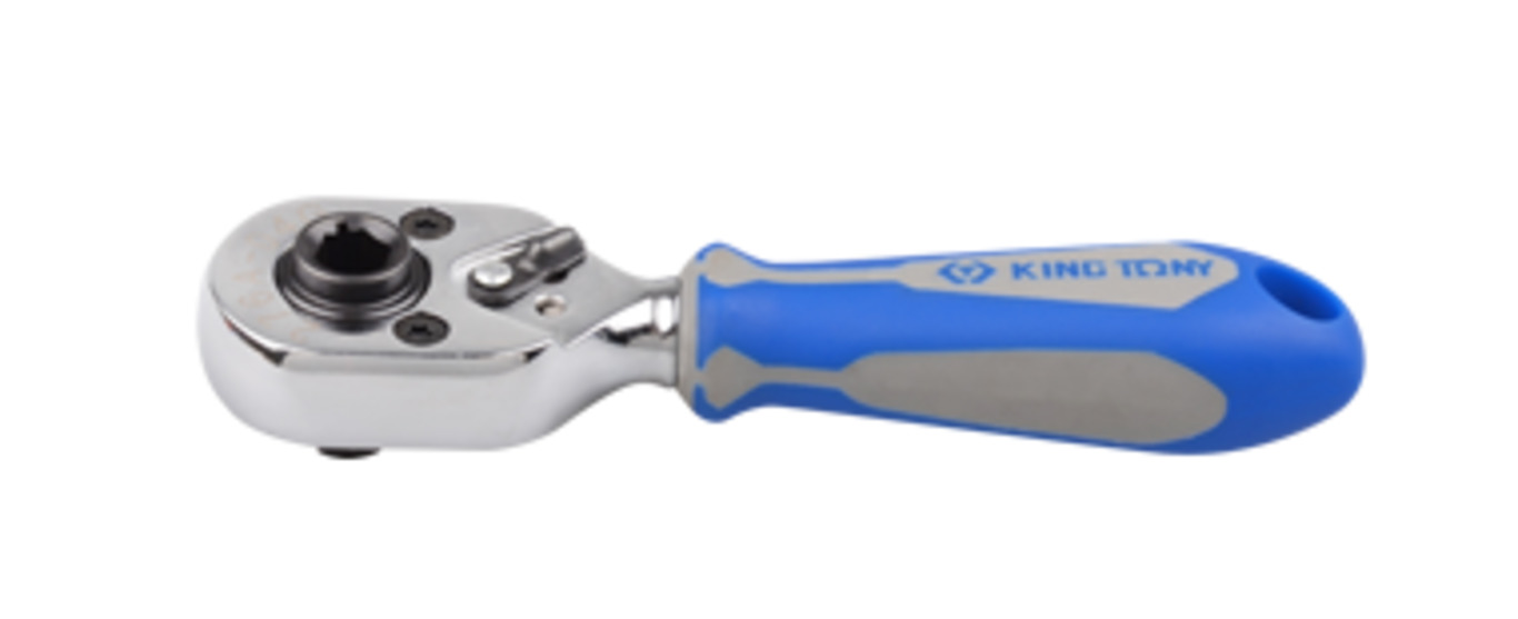 Трещотка 1/4" мини 72 зубца со вставкой для бит 108 мм KING TONY 276A-04G