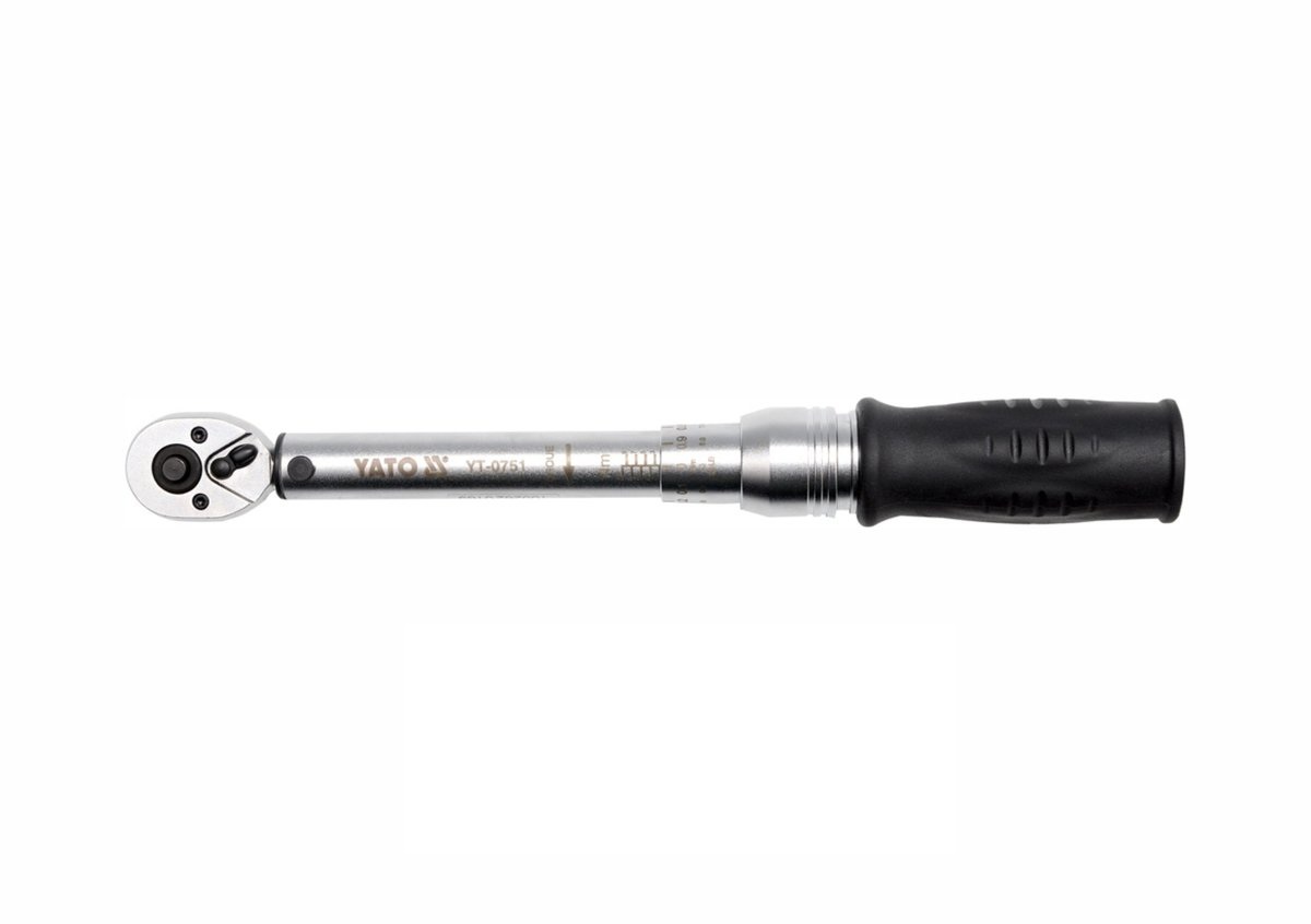 Ключ динамометрический: квадрат 1/4", F=2-10 Нм, L=281 мм YATO YT-0751