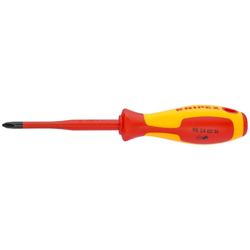 Отвертка для винтов с крестовым шлицем Phillips KNIPEX 98 24 02 SL
