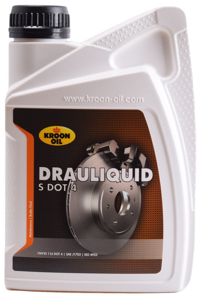 Тормозная жидкость KROON OIL DRAULIQUID-S DOT 4 BRAKEFLUID 1 л