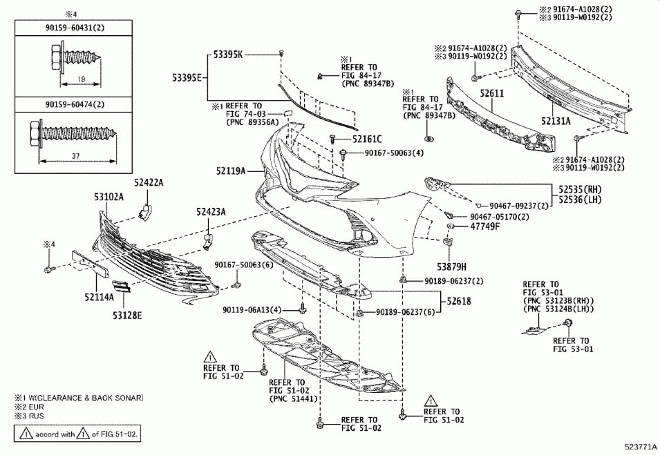 Кронштейн номерного знаку TOYOTA/LEXUS 52114 33450
