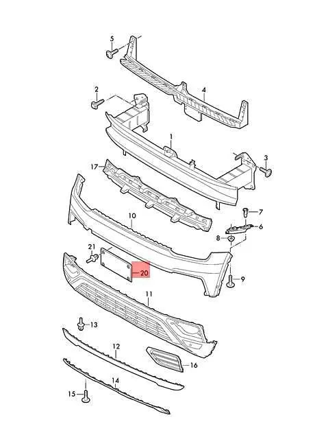 Кронштейн номерного знаку VAG 3CN807287B9B9