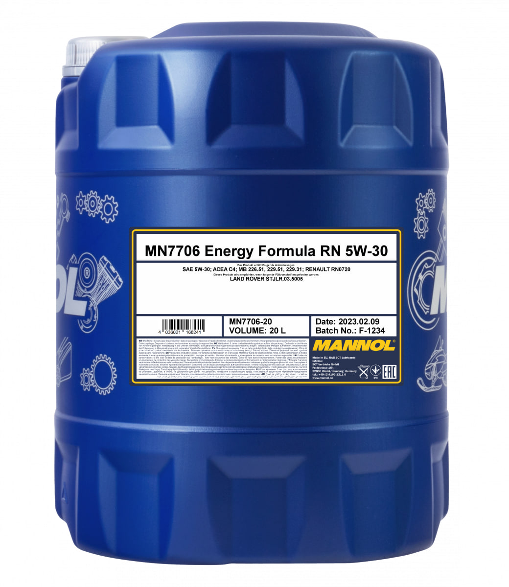 Масло моторное MANNOL ENERGY FORMULA RN 5W-30 20л