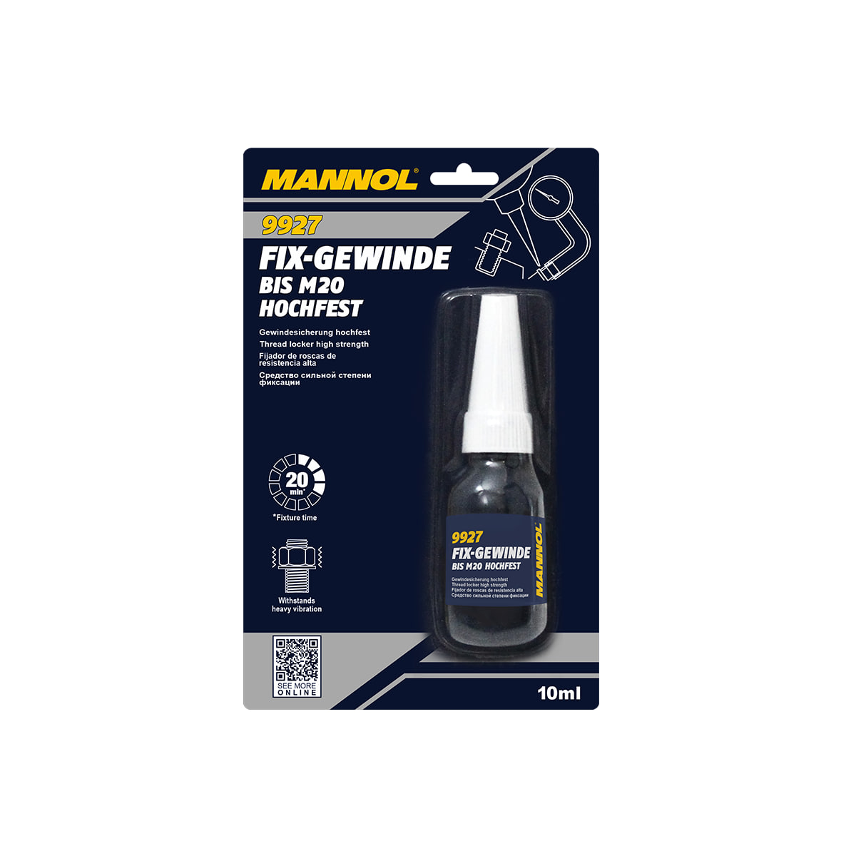 Фиксатор резьбы MANNOL Fix-Gewinde Hochfest 10мл