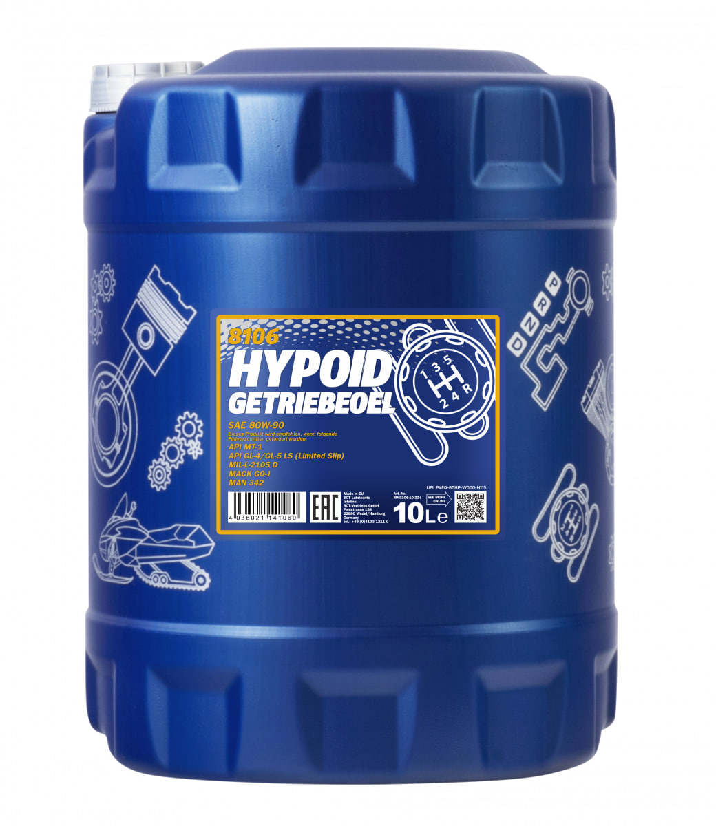 Масло трансмиссионное MANNOL Hypoid 80W-90 GL-4/GL-5 10л