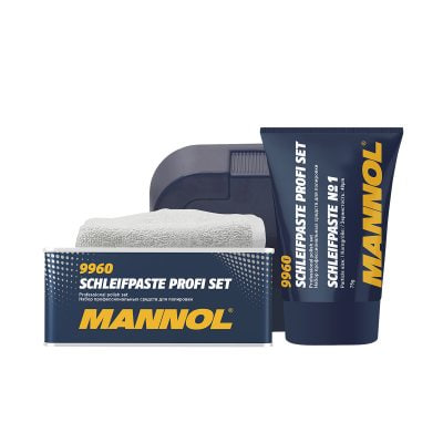Полировочный профи набор MANNOL Schleifpaste Profi Set 400гр