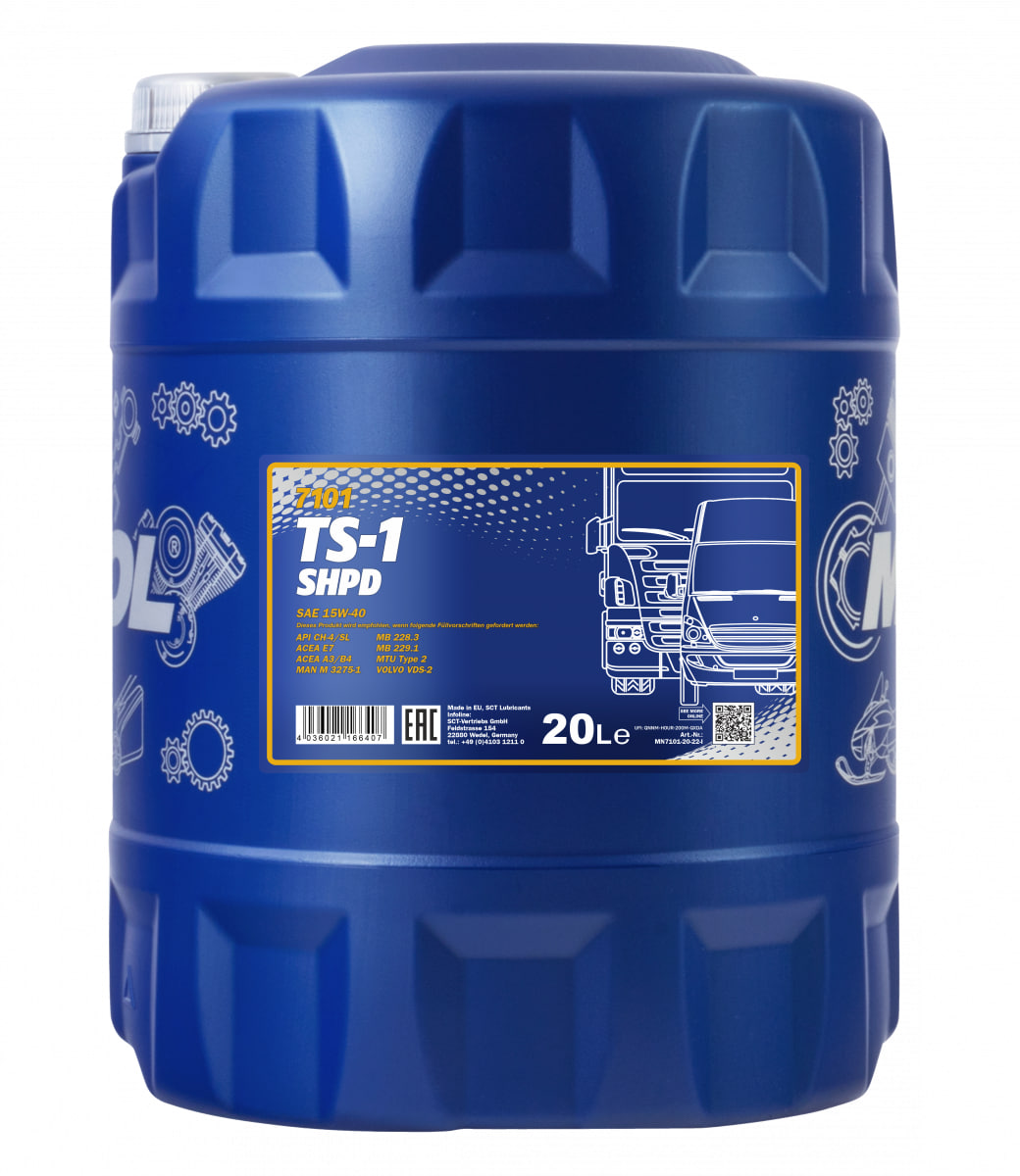Масло моторное MANNOL TS-1 SHPD 15W-40 20л