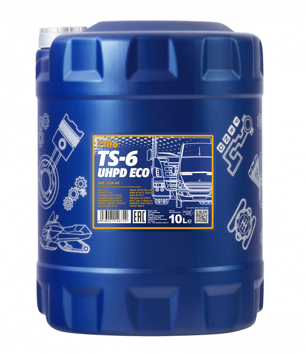 Моторна олива MANNOL TS-6 UHPD 10W-40 Eco 10л