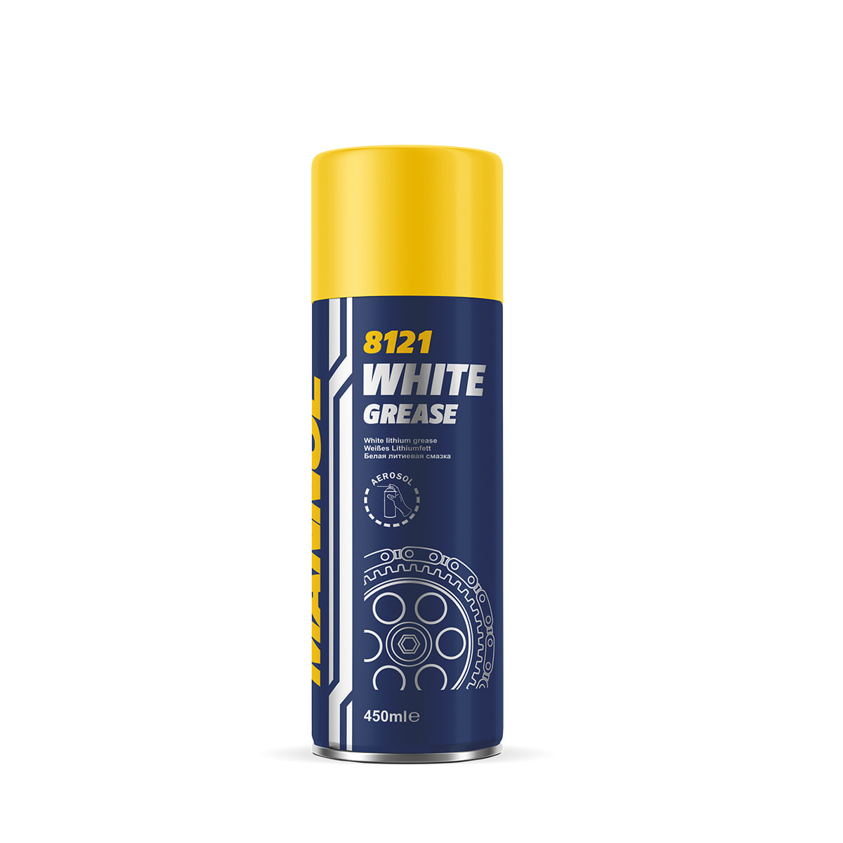 Мастило біле на літієвій основі MANNOL White Grease 450мл
