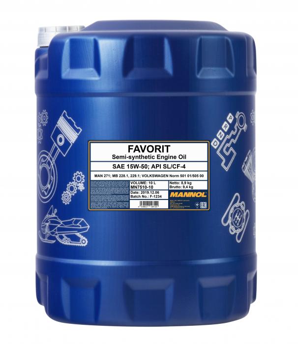 Масло моторное MANNOL Favorit 15W-50 20 л