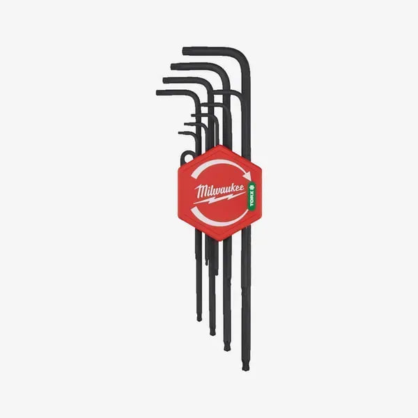 Набор ключей TORX, тип: "L" T8, T9, T10, T15, T20, T25, T27, T30, T40, 9 шт MILWAUKEE 4932492693