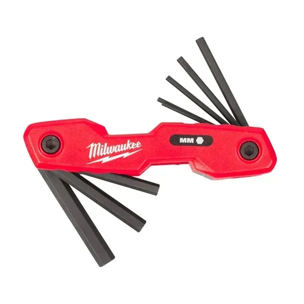 Набор ключей шестигранных метрических складных HEX MILWAUKEE, (1,5/ 2/2,5/ 3/4 5/6/8мм) (8шт) MILWAUKEE ACC 4932480978
