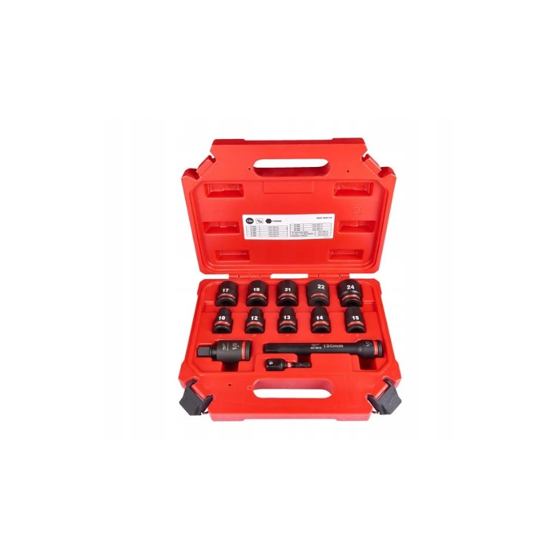 Набор ударных головок 1/2" 13 ед., 10-24 мм MILWAUKEE ACC 4932480456