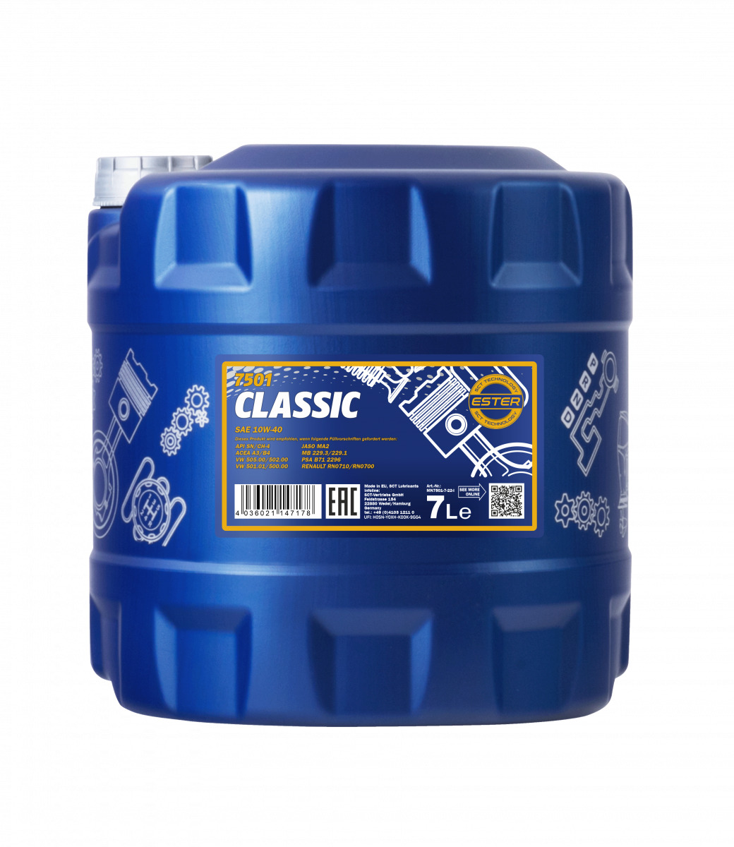 Масло моторное MANNOL CLASSIC 10W-40 7л
