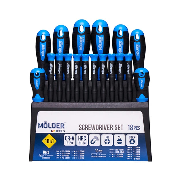 Набор отверток 18шт MOLDER MT32218