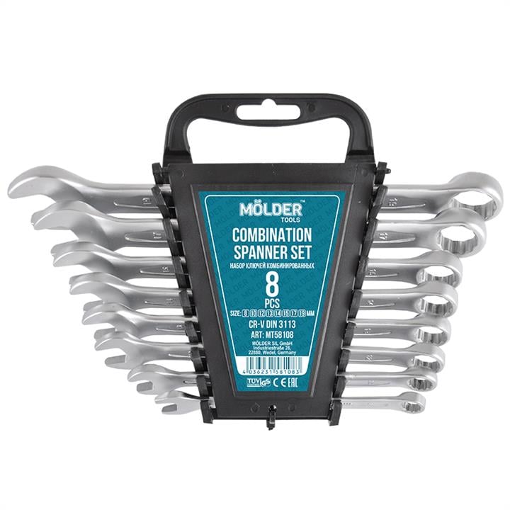 Набор ключей комбинированных MOLDER MT58108 8-19 мм, 8 ед