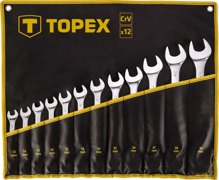 Набор ключей комбинированных TOPEX 35D758 13-32 мм, 12 ед