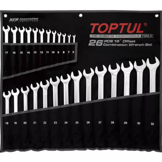 Набор ключей комбинированных TOPTUL GPAA2602 6-32 мм, 26 ед, удлиненные