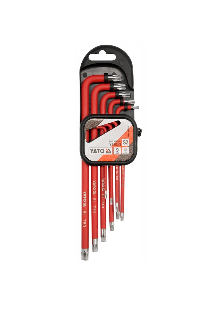 Набор ключей TORX: ТОRХ TAMPERPROOF Т10-Т50, S2. Набор 9 шт YATO YT-0563