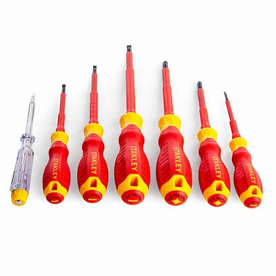 Набор отверток диэлектрических индикатор, SL, PZ, VDE до 1000 В, 7 шт STANLEY STHT60031-0