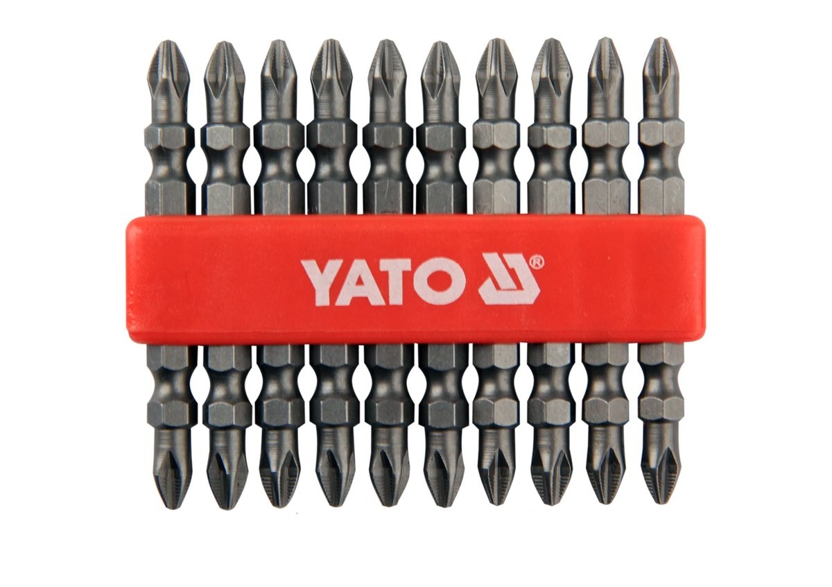 Насадка отверточная двухсторонняя Philips РН2 – PH2, L=65 мм. 10 (Уп./шт.) YATO YT-0481