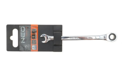 Ключ рожково-накидной с трещоткой 8 мм 72 зуб. L-140 мм NEO TOOLS 9063