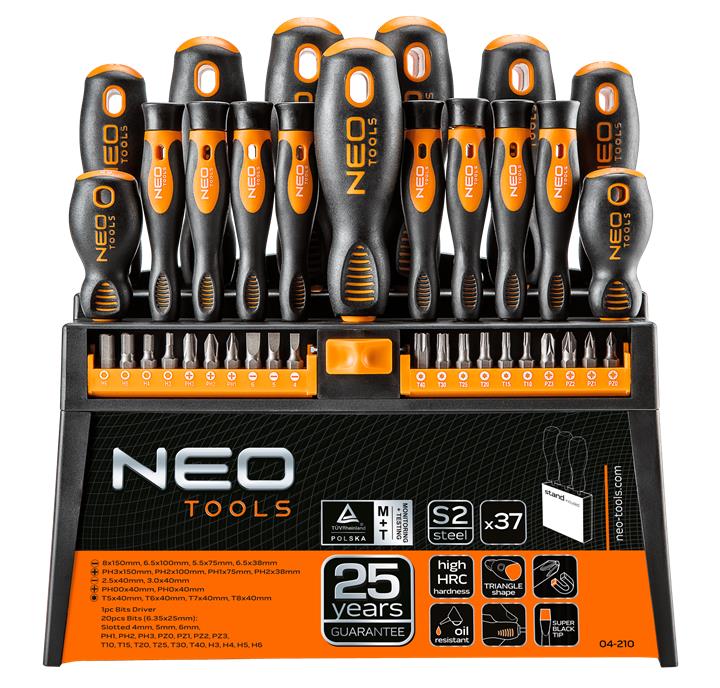 Набор отверток и насадок NEO, 37 шт. Neo Tools 04-210