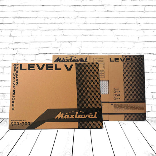 Виброизоляция MAX LEVEL MLV1, 500x700x1,5 ММ