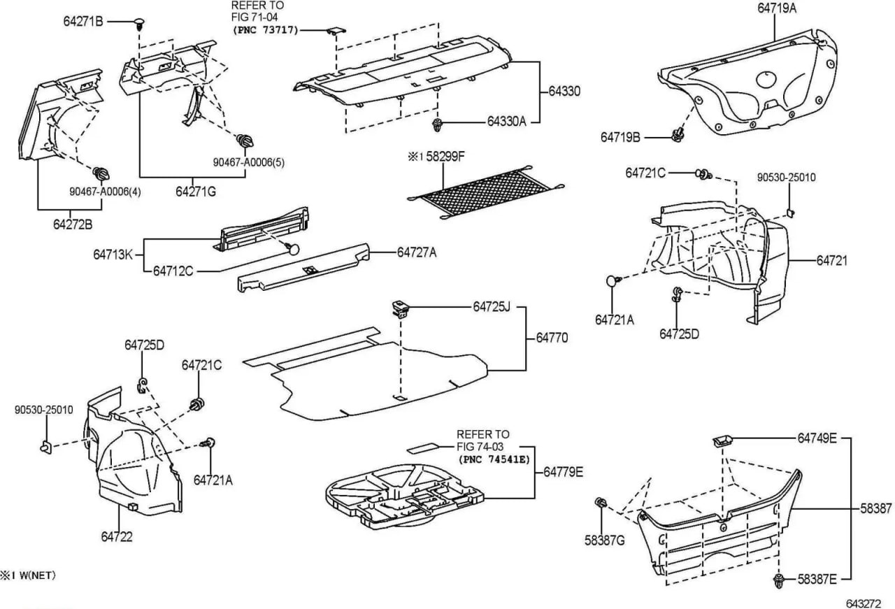 Крючок багажника Toyota 6472506080