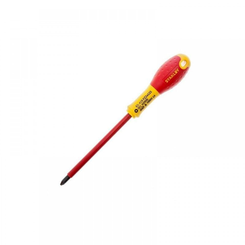 Отвертка электрика FatMax VDE 1000V изолированная с жалом под шлиц Pz2 длиной 125 мм STANLEY 0-65-419