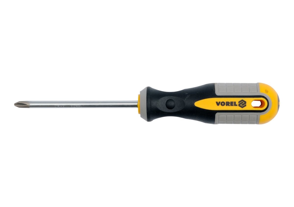 Отвертка крестовая: "Philips" PH1 х 150 мм. Cr-V VOREL 60965