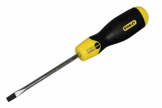 Отвертка плоская "Cushion Grip": шлиц SL5 x 100 мм DW STANLEY 0-64-916