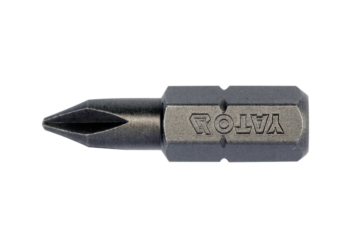 Отверточная насадка "Philips" PH1 х 25 мм. HEX 1/4". 10 (Уп/Шт.) YATO YT-78131