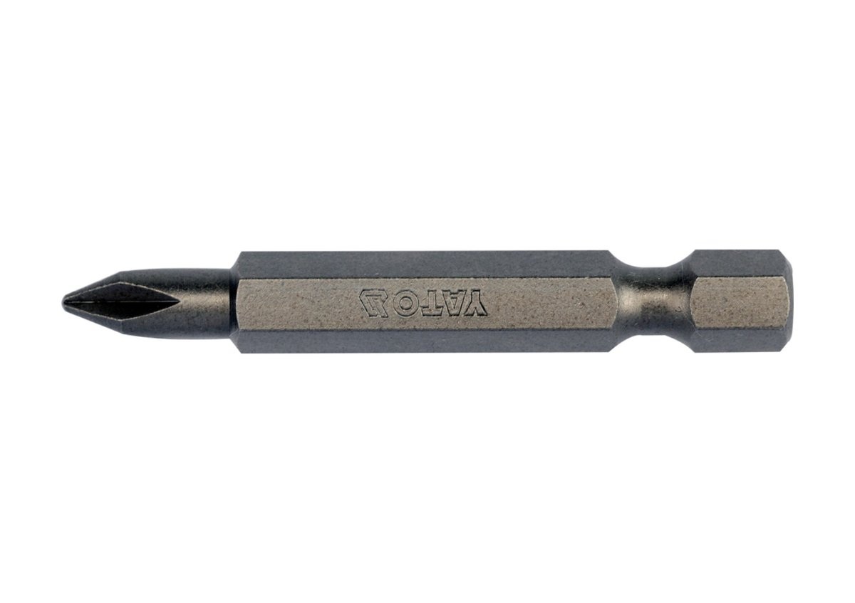 Отверточная насадка "Philips" PH1 x 50 мм. HEX 1/4". 10 (Уп/Шт.) YATO YT-78151