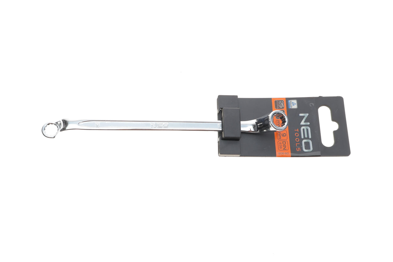 Ключ накидной NEO TOOLS 09908 8x9 мм, 180 мм, изогнутый
