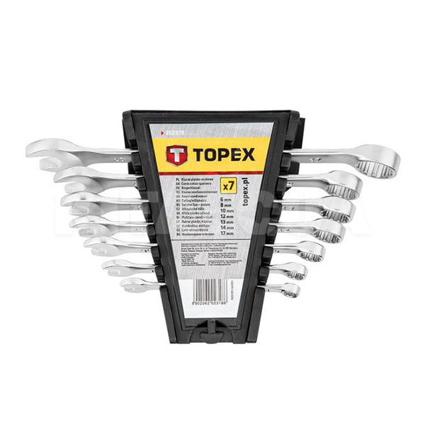 Набор ключей комбинированных TOPEX 35D379 6-17 мм, 7 ед