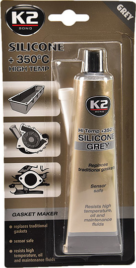 Герметик серый силикон K2 SIL GREY SILICON +350С, 85ГР